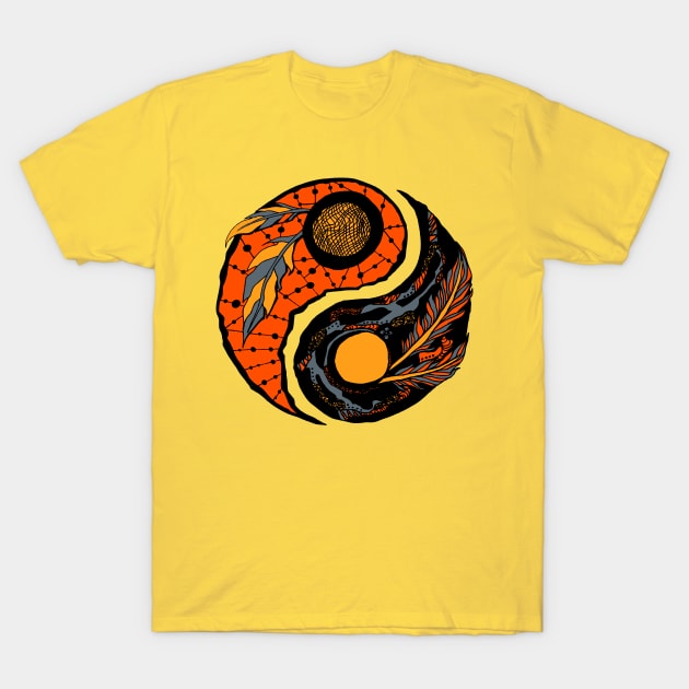 Orangrey Yin Yang T-Shirt by kenallouis